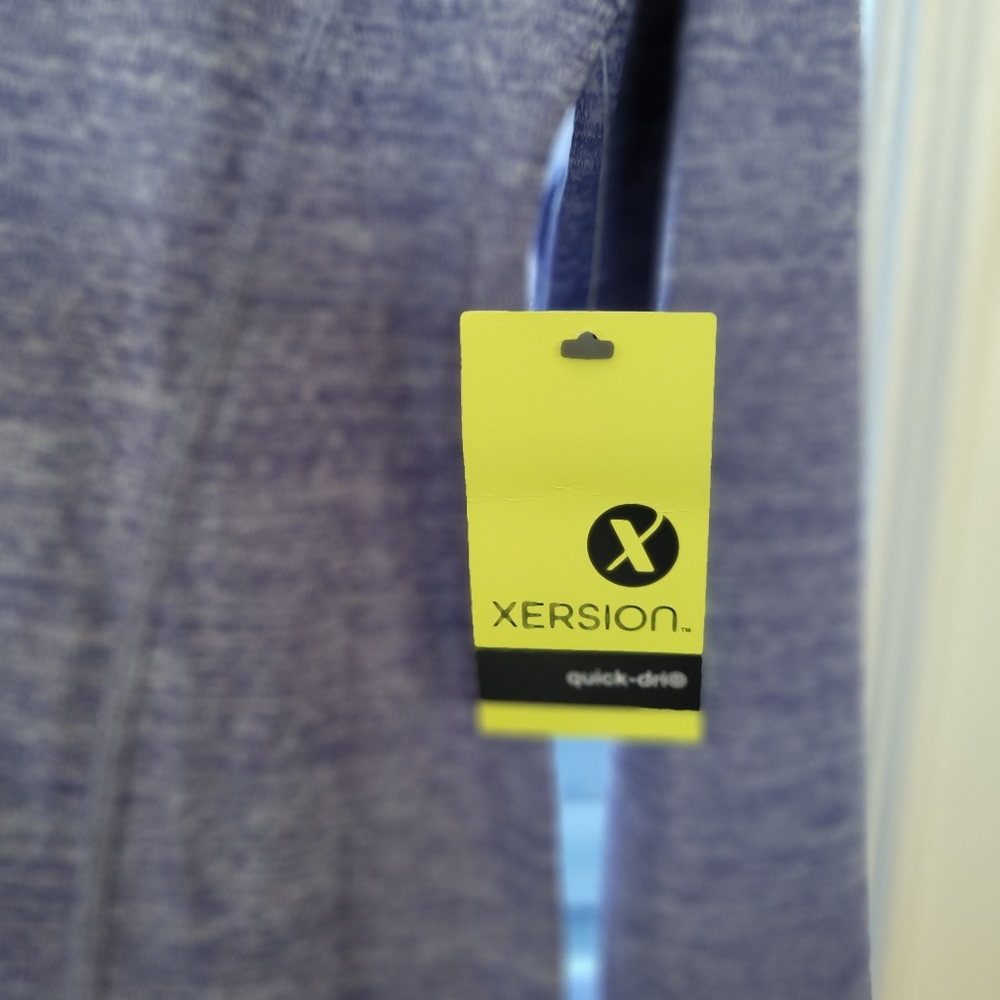 NWT Xersion skipper blue M slim fit, stretch, quick dri workout - Picture 9 of 11